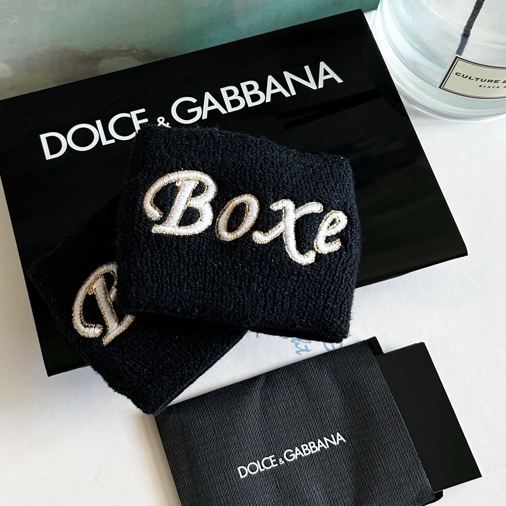 Authentic Dolce & Gabbana RARE Collector’s Black Wrist / Gym / Sweat Bands